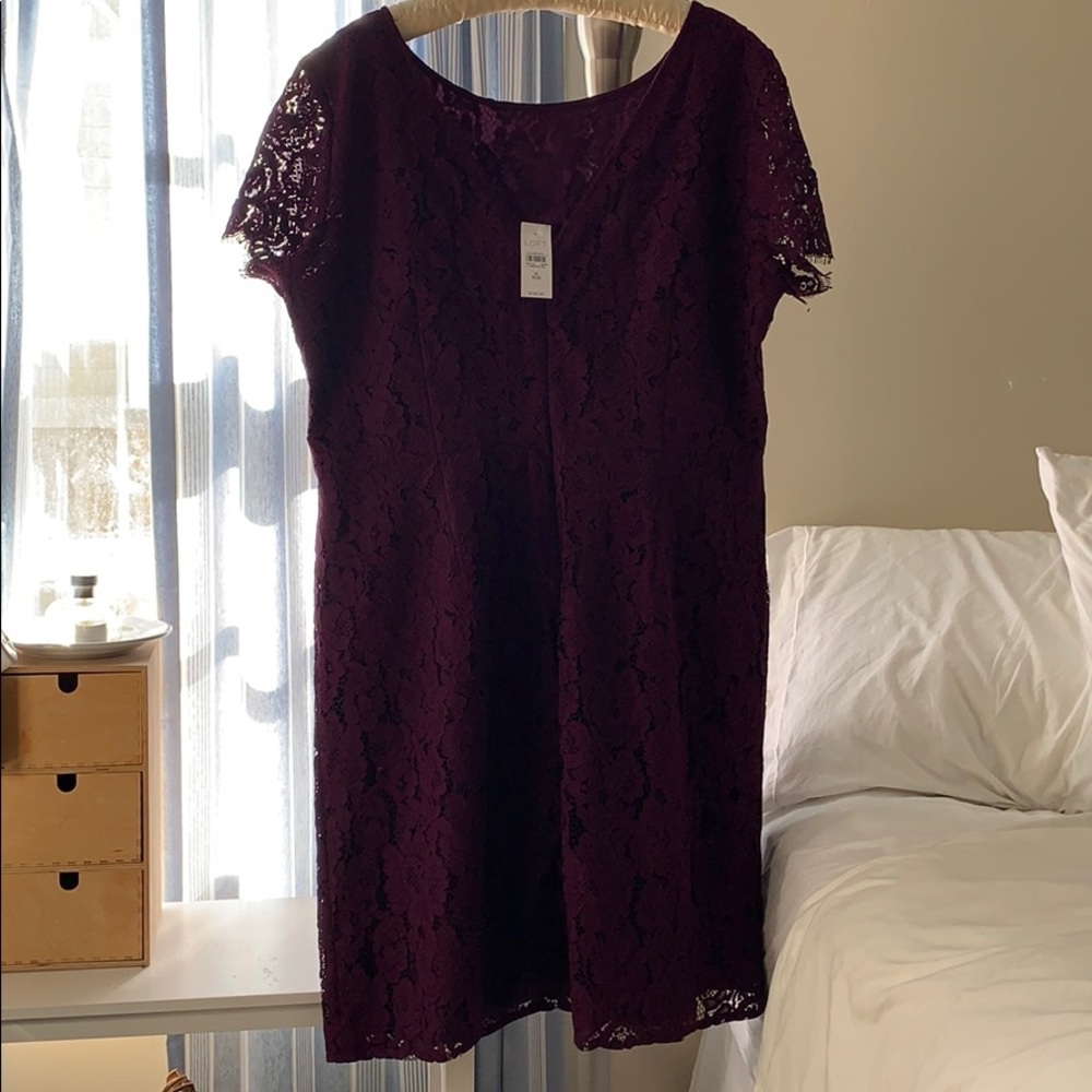 Purple Lace Cocktail Dress